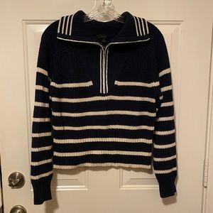 JCrew Cotton-cashmere pullover in stripe